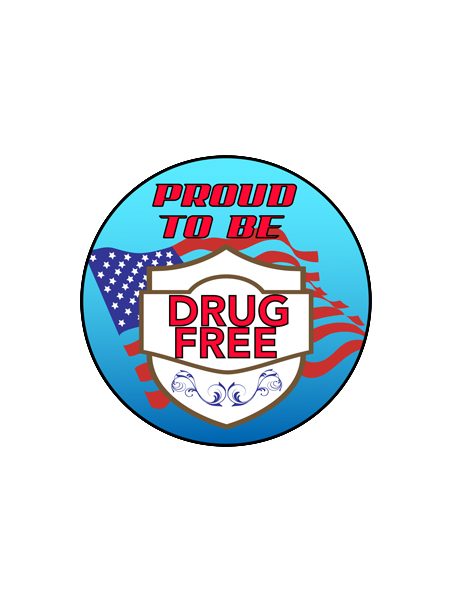 Proud to Be Drug Free Button