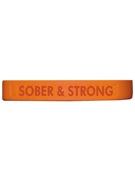 Sober & Strong Silicone Wristband