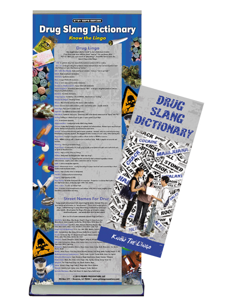 Drug Slang Dictionary Retractable Banner Package