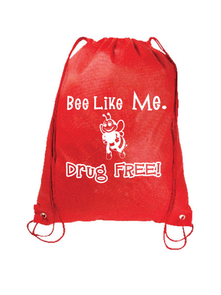 Bee Like Me Drug Free - Drawstring Backpack