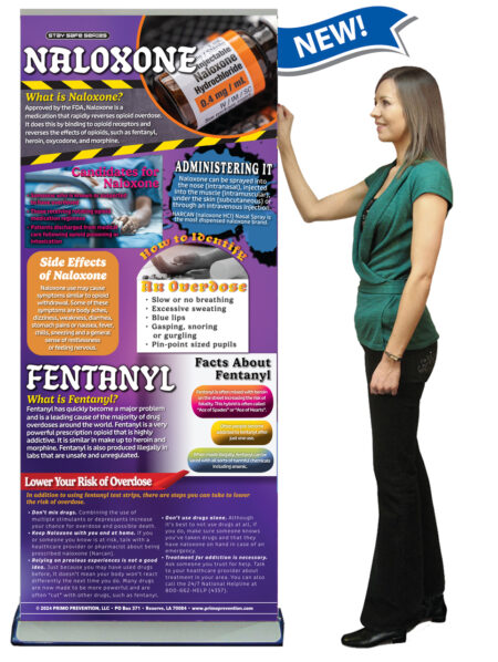 Naloxone (Narcan) Presentation Banner w/Stand